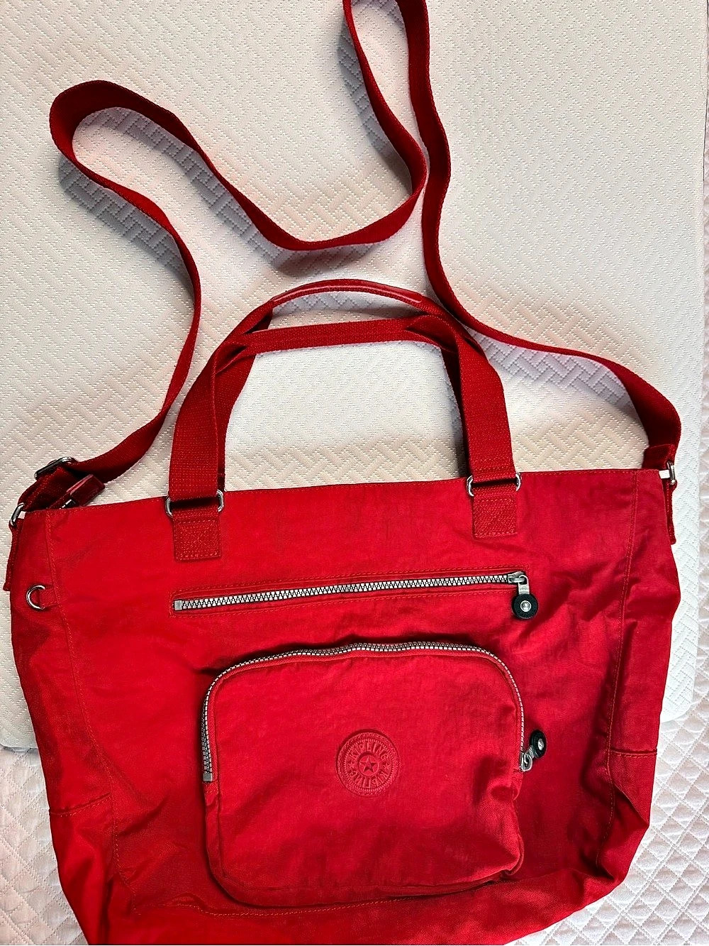 Kipling Red Tote Bag